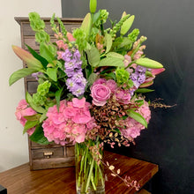 Load image into Gallery viewer, Seasonal Arrangement in Glass Vase