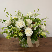 Load image into Gallery viewer, Seasonal Arrangement in Glass Vase