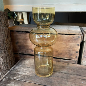 Contemporary Glass Vase - Light Amber