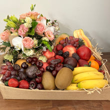 Load image into Gallery viewer, Fruit and  Flowers Hamper
