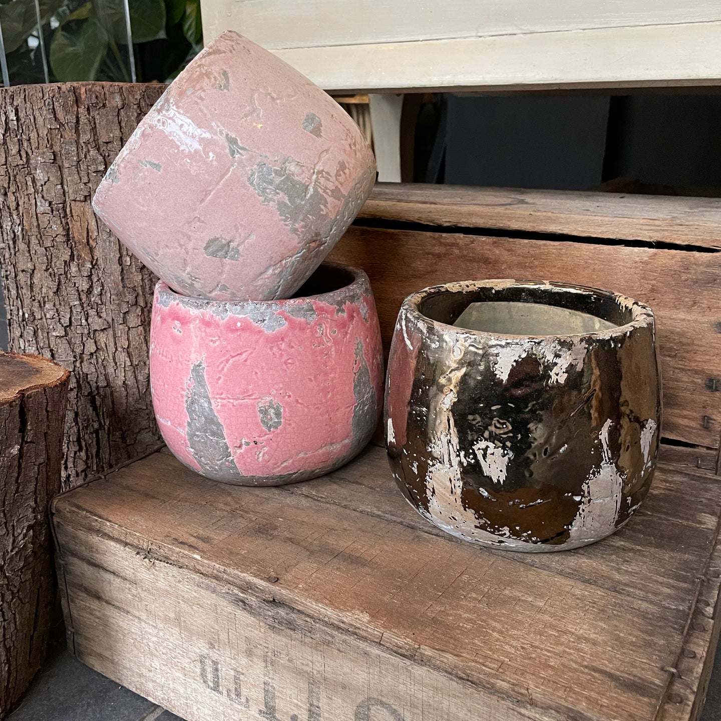 Rustic Ceramic Planter Pot