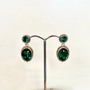 Crystal Double Drop Earrings