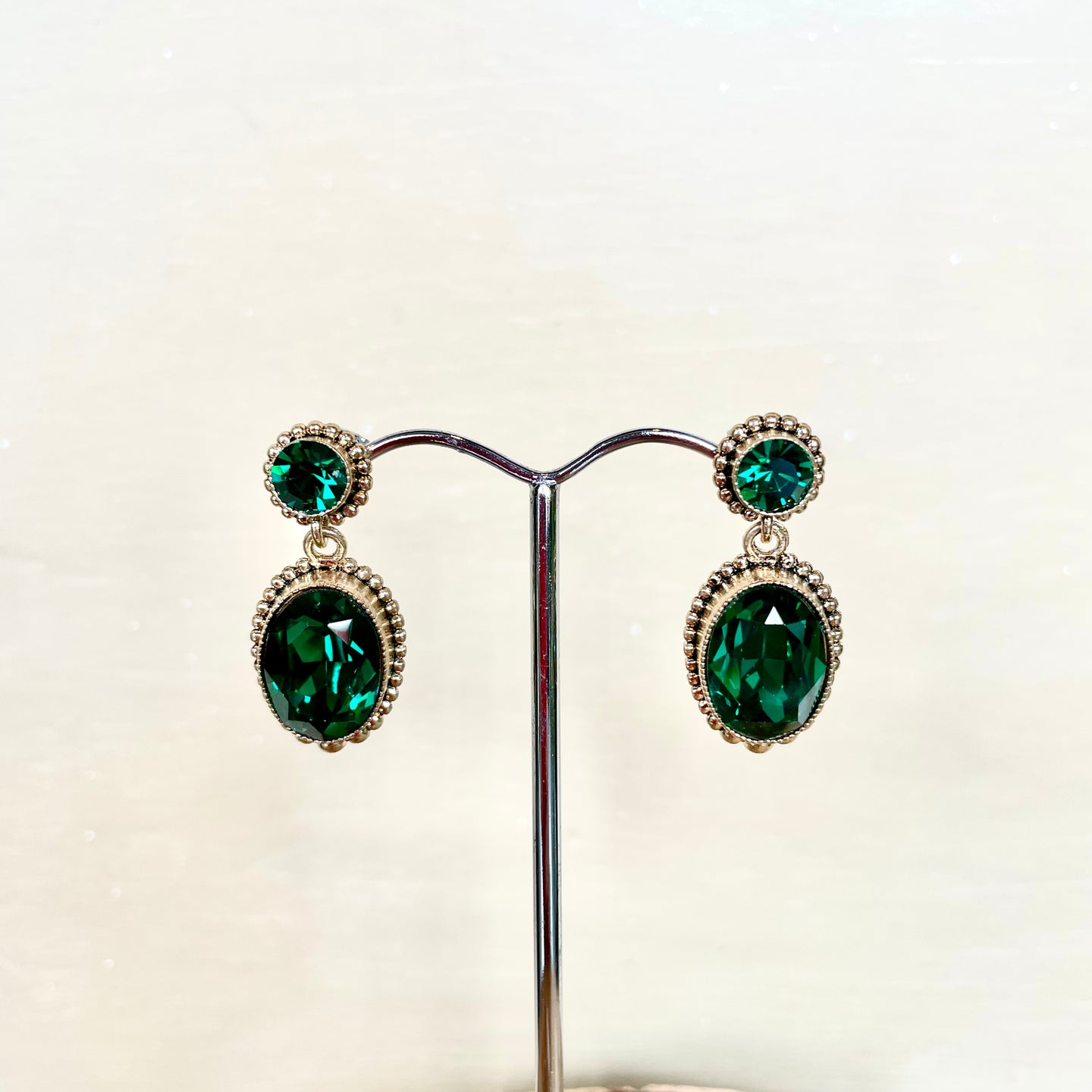 Crystal Double Drop Earrings