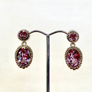 Crystal Double Drop Earrings