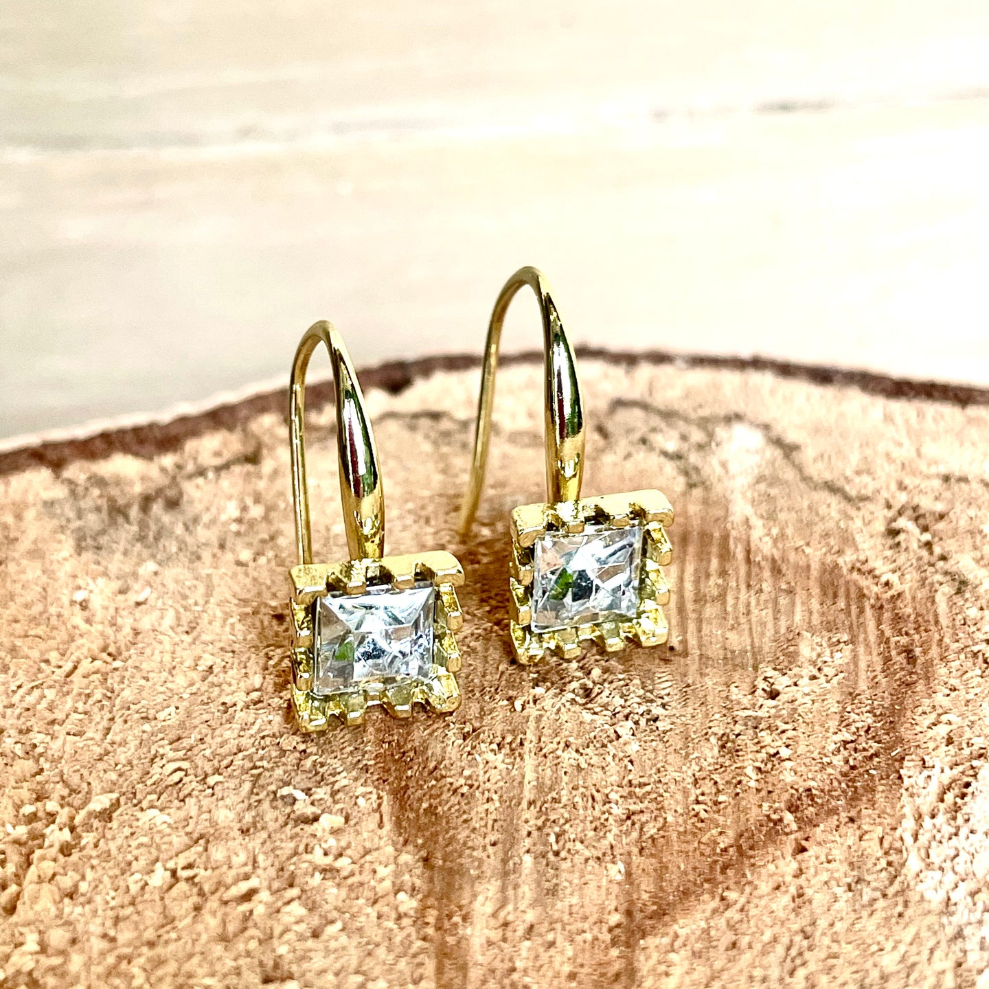 Square Crystal Earrings