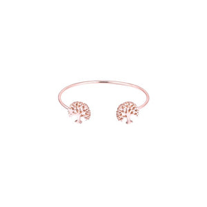Cutout Tree End Rose Gold Bangle