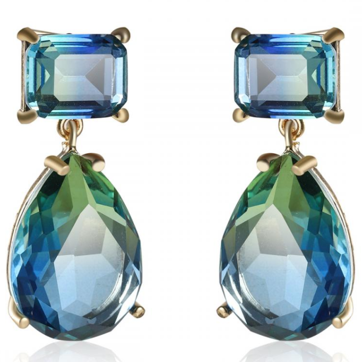Blue Pendant Earrings