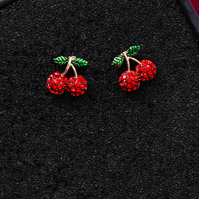 Mini Cherry Earrings