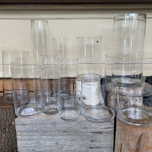 Glass Cylindrical Vases