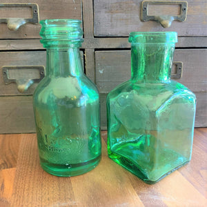 Green Vintage Bottle Vase