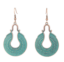 Load image into Gallery viewer, Boho Copper Finish Earrings
