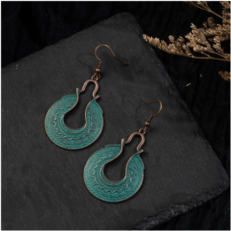 Boho Copper Finish Earrings