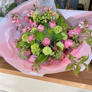 Pretty Pink & Green Bouquet