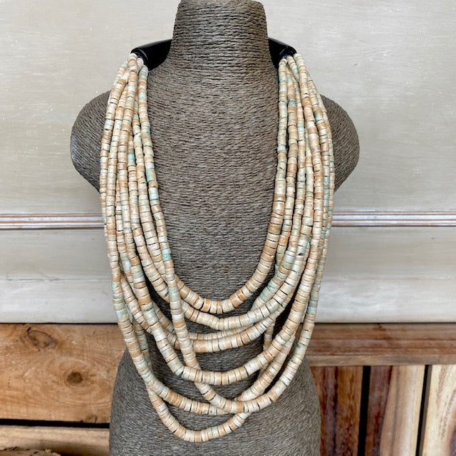 Natural Multi Row Necklace