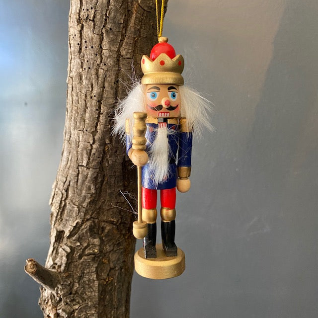 Nut Cracker Hanging Ornament- Blue