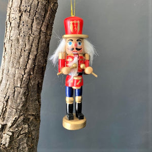 Nut Cracker Hanging Ornament - Red