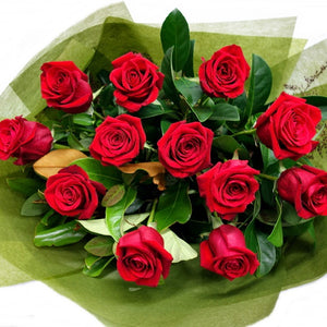 *One Dozen Roses Gift Wrapped