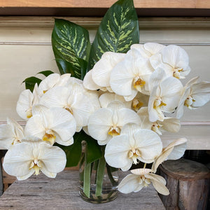 Seasonal Arrangement in Glass Vase