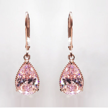 Load image into Gallery viewer, Water Drop Pink Earrings
