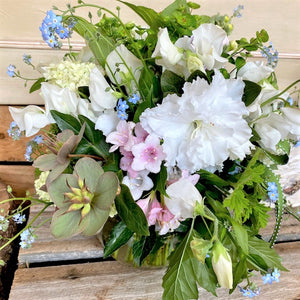 Seasonal Arrangement in Glass Vase