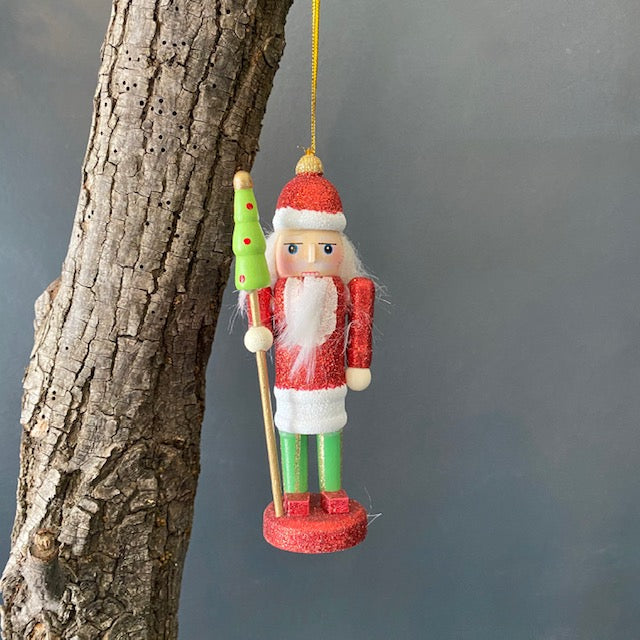 Nut Cracker Hanging Ornament- Santa