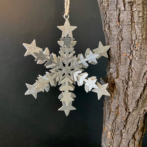 Silver Metal Snowflake Ornament