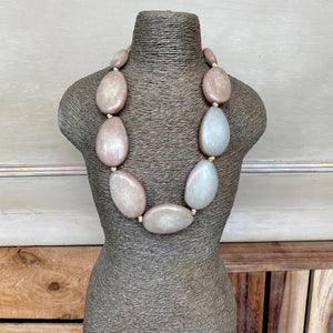 Two Tone Stone Necklace