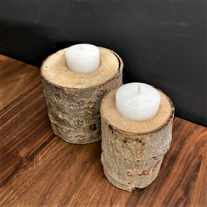 Wood Tealight Candle Holders