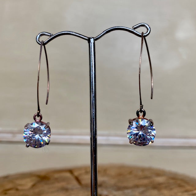 Round Crystal Thread Earrings